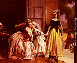 Madame Canvas Paintings - La Reine marie-Antoinette Et Sa Fille, Madame Royale, A Versailles